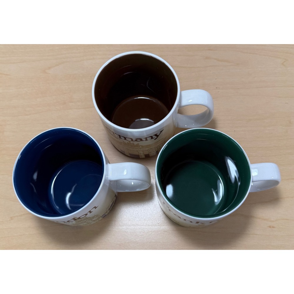 Starbucks Coffee Mugs 16oz Multi Global Icon London Germany Frankfurt Set - Picture 2 of 5